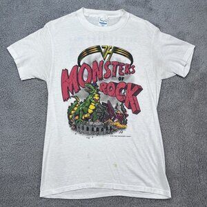 VTG 1988 Monsters of Rock Van Halen Tour T-Shirt Mens Large (Fit‎ is Small)